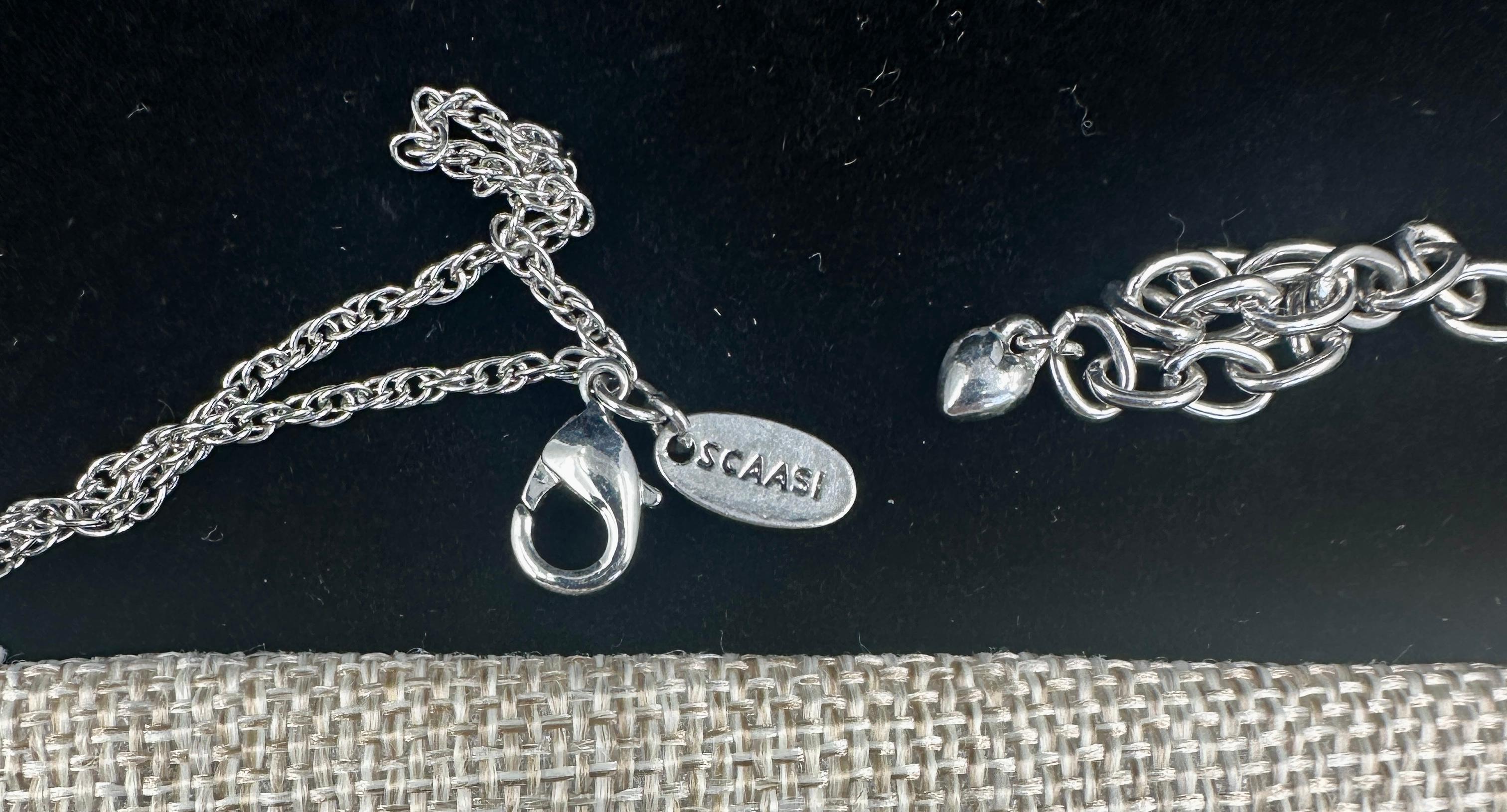 Vintage Designer signiert Scaasi Start-und Landebahn Halskette 1950er Jahre Blume Sonne Stern Sunburst im Angebot 3