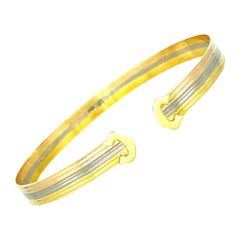 Braccialetto d'oro vintage Tri Design in oro 18k