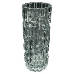 Vintage Designer Vase, Czech, Bohemian Art Glass, Flower Sleeve, Mid Century