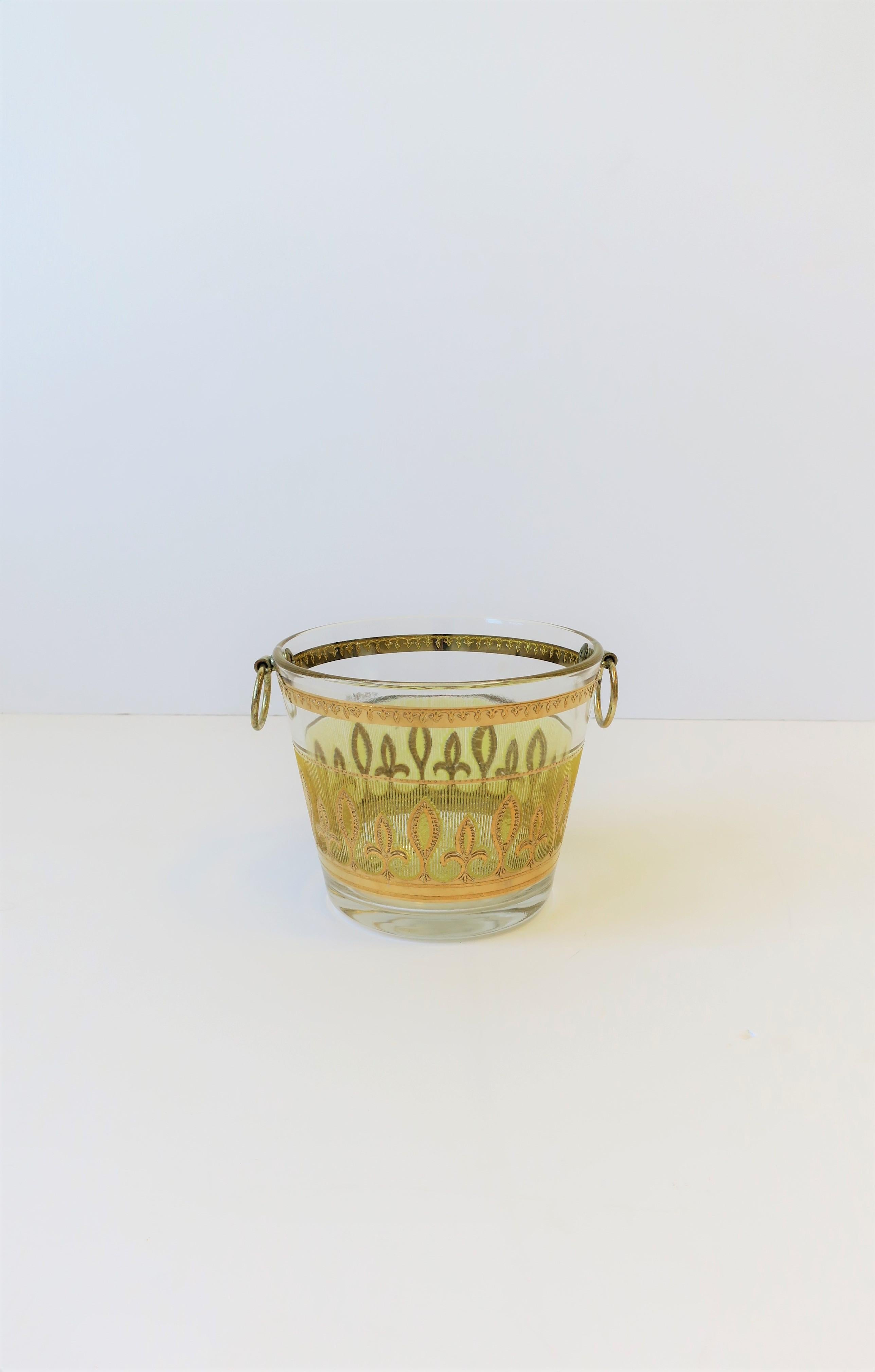 Américain Seau à glace en or jaune et 22 carats par Culver Ltd, vers les années 1960, Brooklyn NY en vente