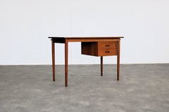 Danish Teak Desk, Vintage 1960s, Sliding Drawer Unit, Good Condition
