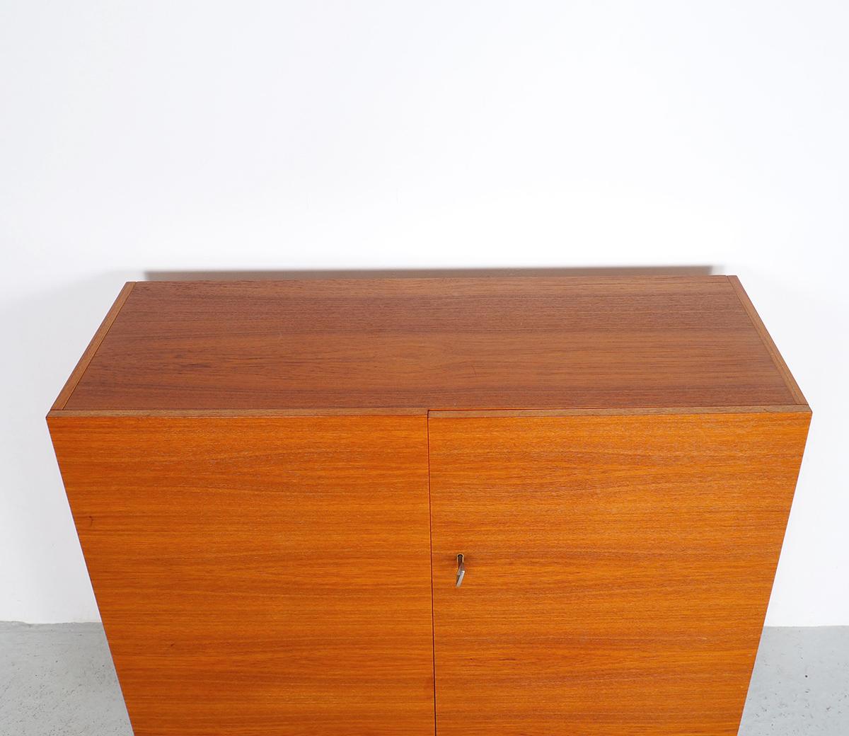 Vintage Desk Cabinet in Teak, 1960s  For Sale 9