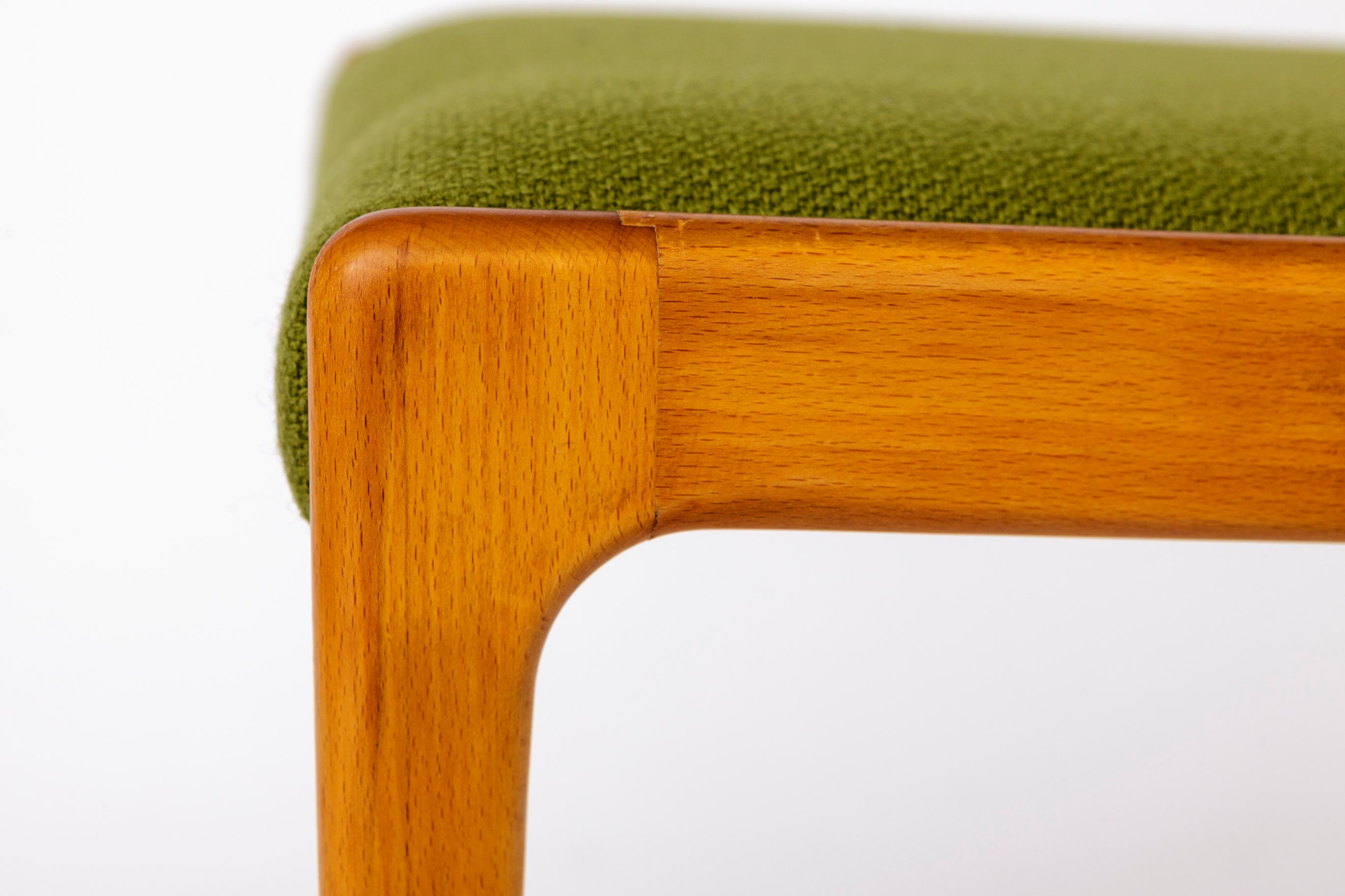Vintage Desk Chair  1960s-1970s Mid-Century Office Chair  Beech Wood Frame & G 1
