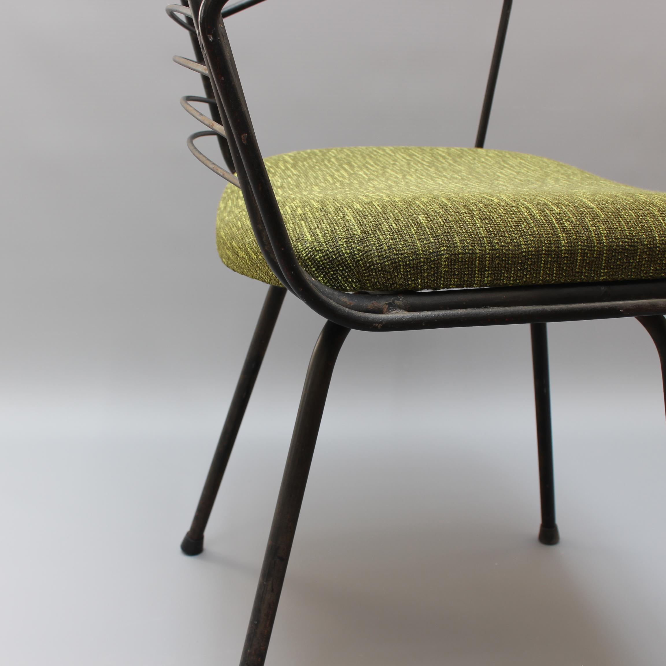 Vintage Desk Chair with Armrests by Jean-Louis Bonnant (circa 1956) For Sale 6
