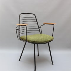 Sedia da scrivania vintage con braccioli di Jean-Louis Bonnant (circa 1956)