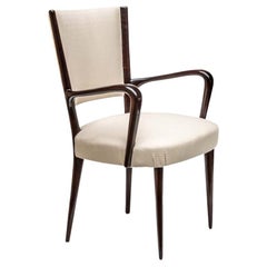 Silla de escritorio vintage con brazos Diseño italiano de Guglielmo Ulrich