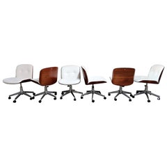 Vintage Desk Chairs or Conference Chairs by Ico Parisi for MIM, Italy, 1960s