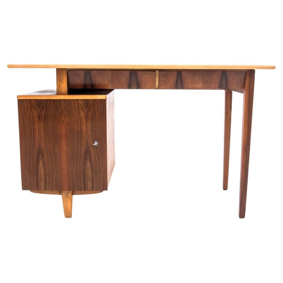 Vintage Desk, Designed by M. Puchała, Poland, 1960s, After Renovation For Sale
