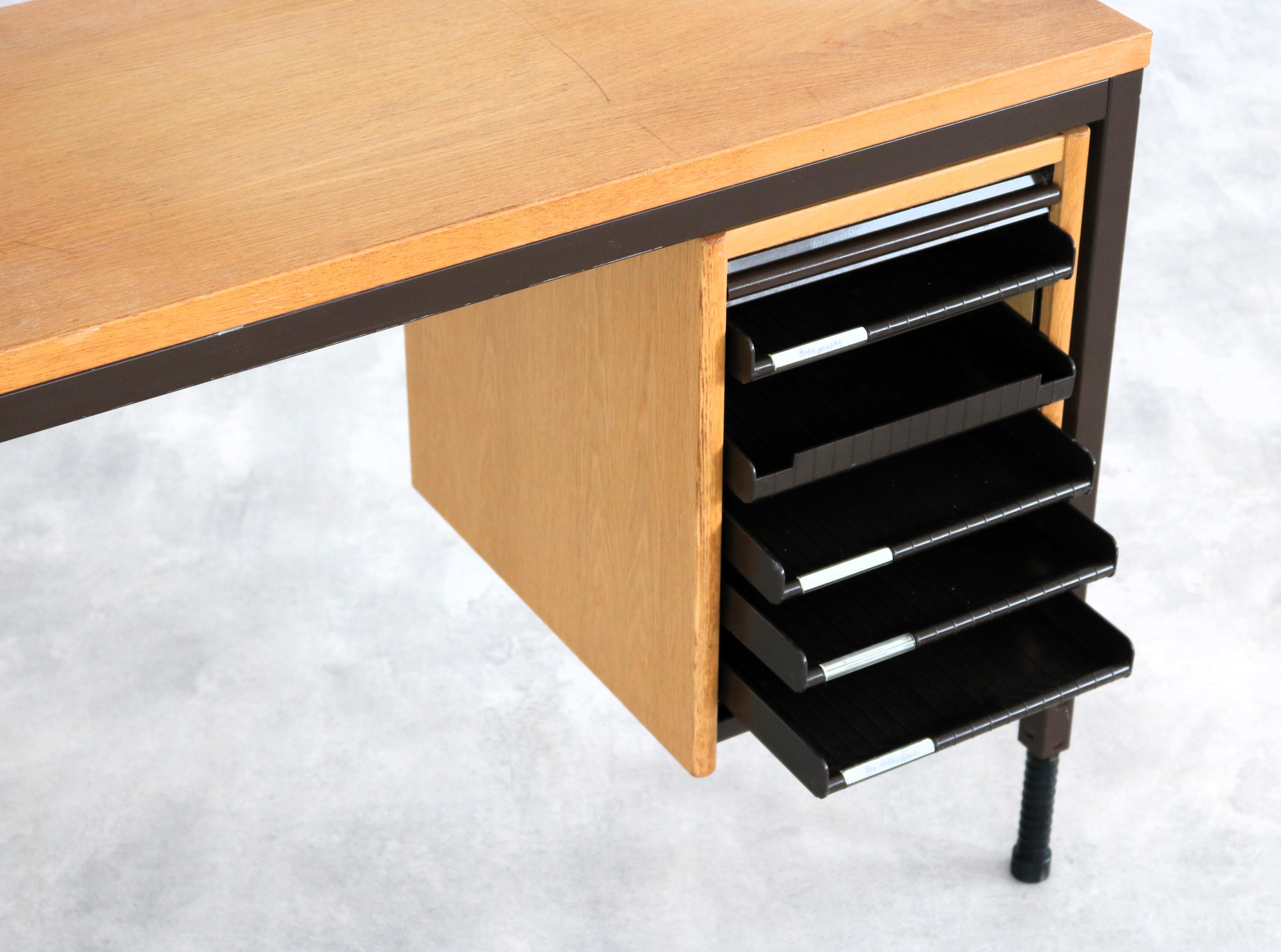 vintage desk  desk  70's  adjustable For Sale 3