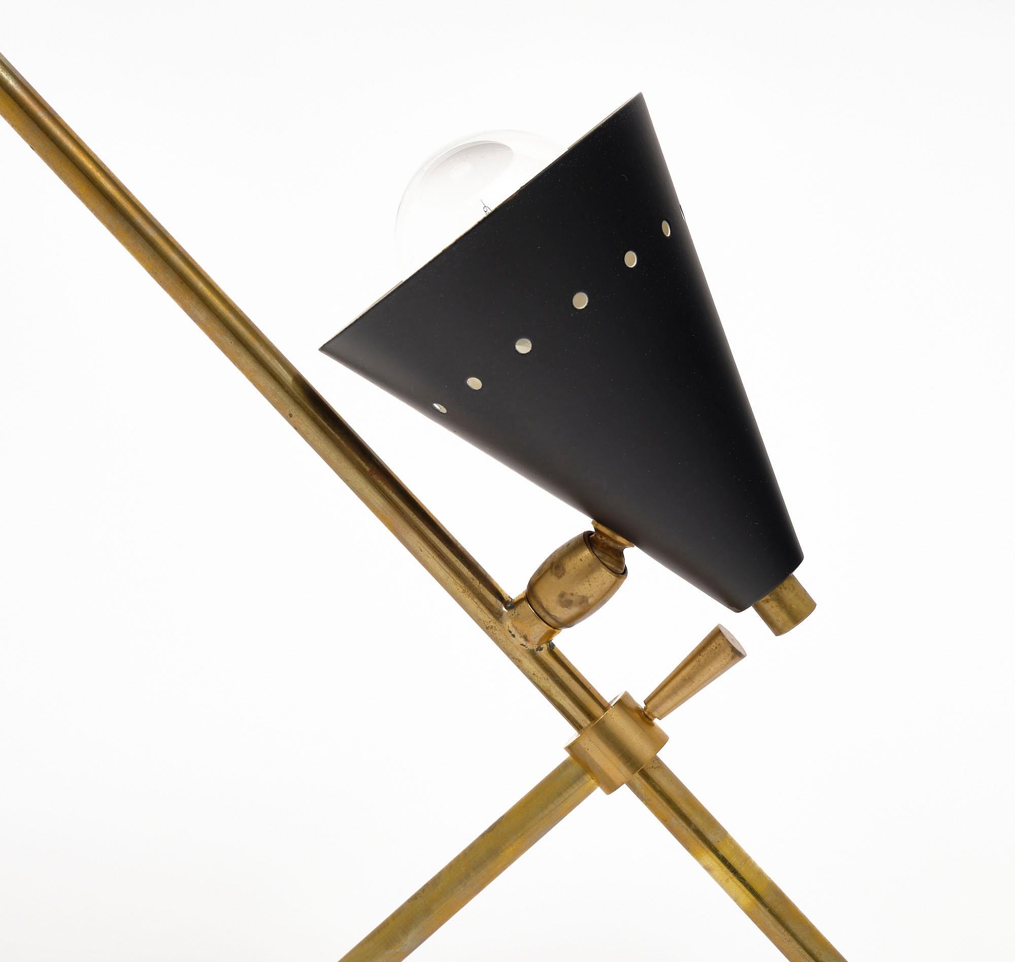 Brass Vintage Desk Lamp Attributed to Stilnovo