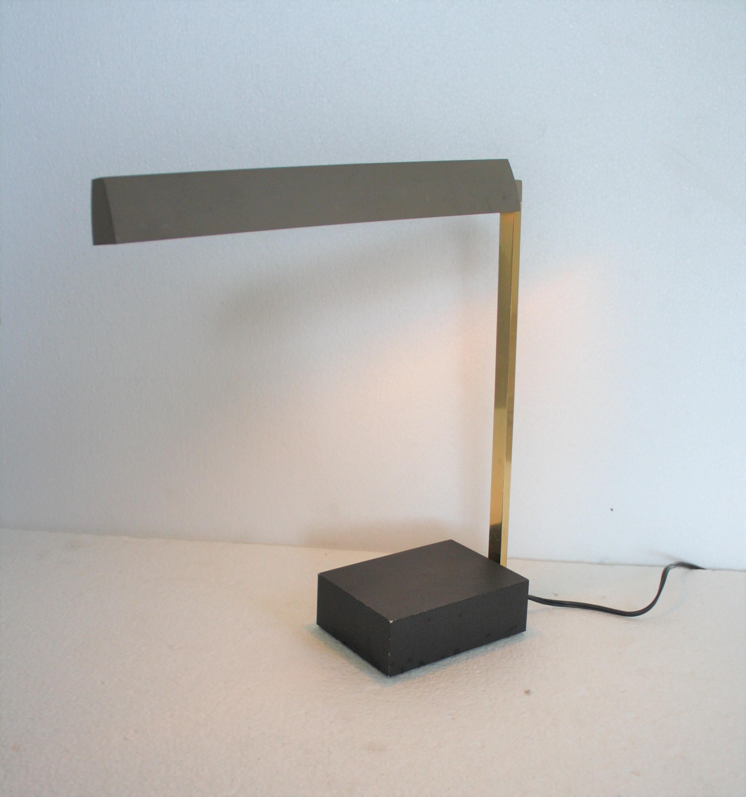 Metal Vintage Desk Lamp by Lightolier, Model 'Baton' by Michael Lax, 1960s