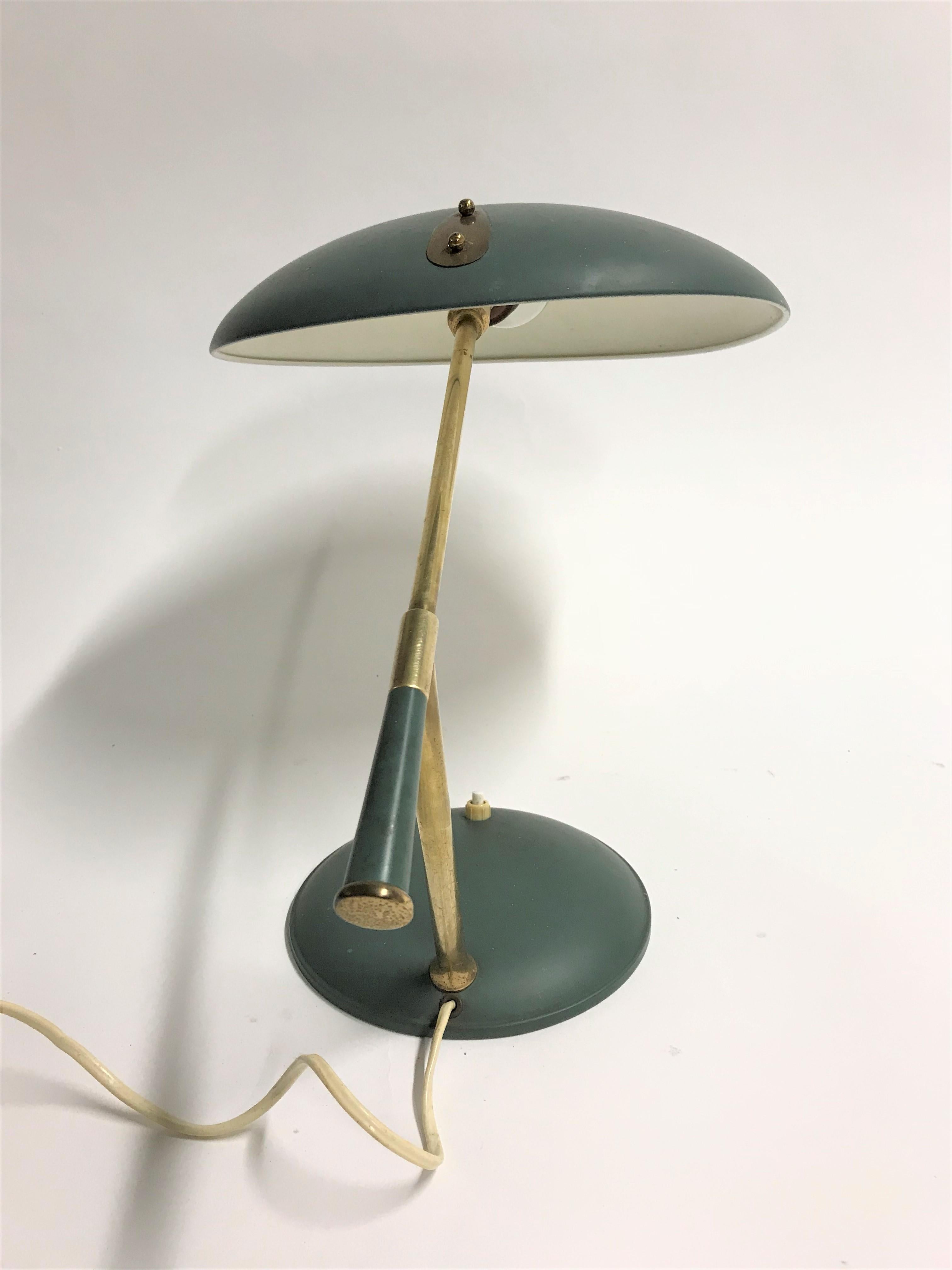 Aluminum Vintage Desk Lamp by Louis Kalff, 1950s