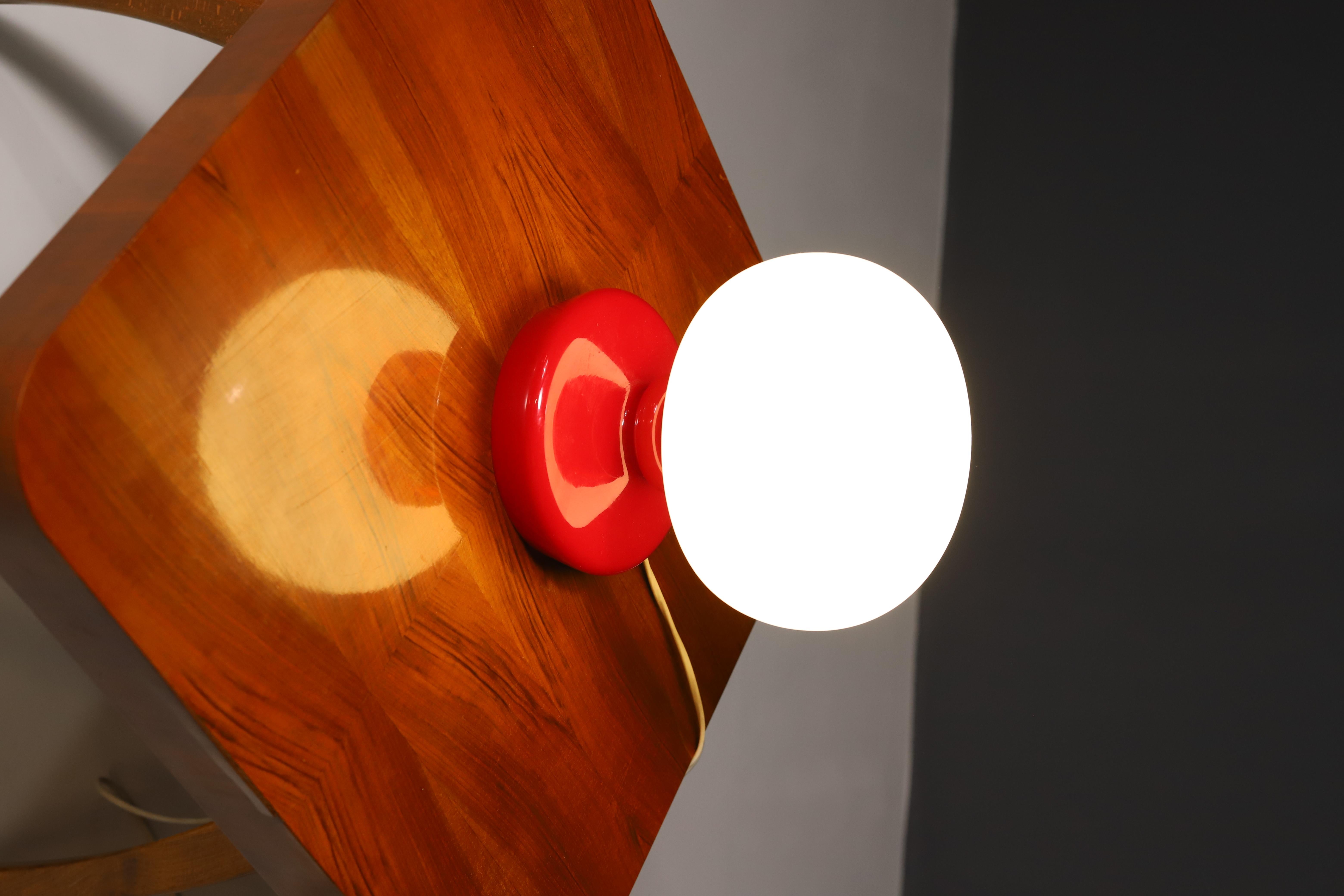 Glass Vintage desk lamp designed by Karel Volf for OS Valašské Meziříčí, 1970´s For Sale