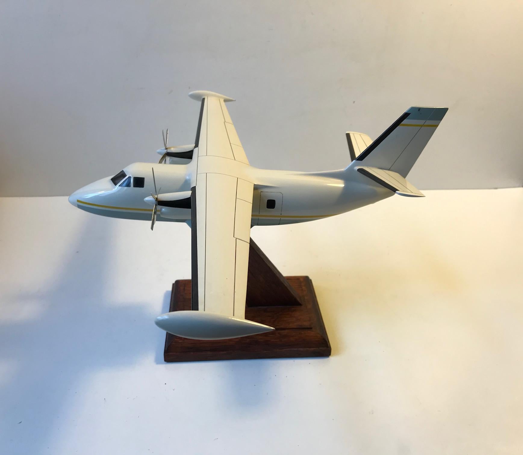 Schreibtischmodell eines Flugzeugs, Privatflugzeug, Skandinavien, 1970er Jahre im Zustand „Gut“ im Angebot in Esbjerg, DK