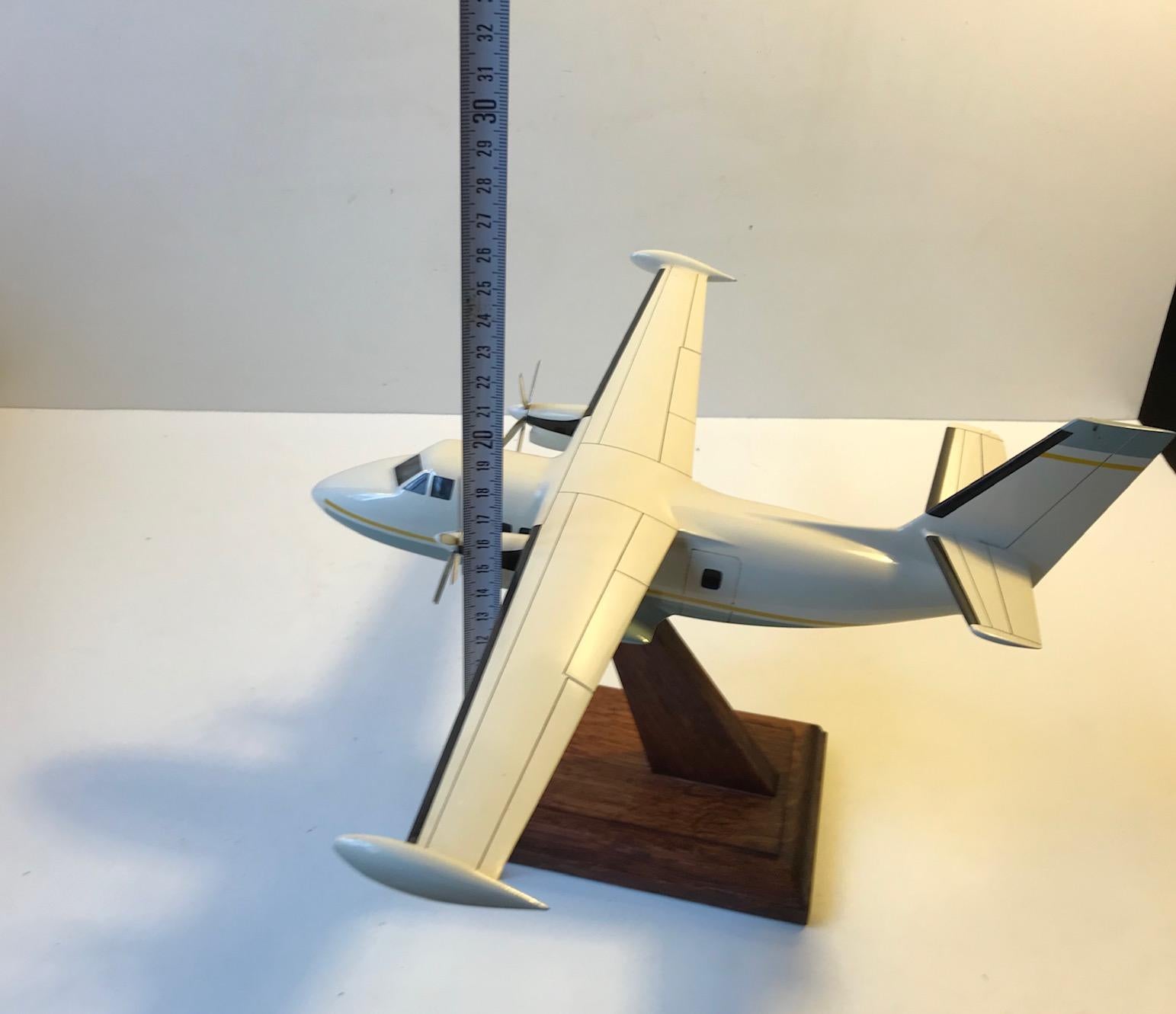 Late 20th Century Vintage Desk Model Airplane, Private Jet, Scandinavia, 1970s For Sale