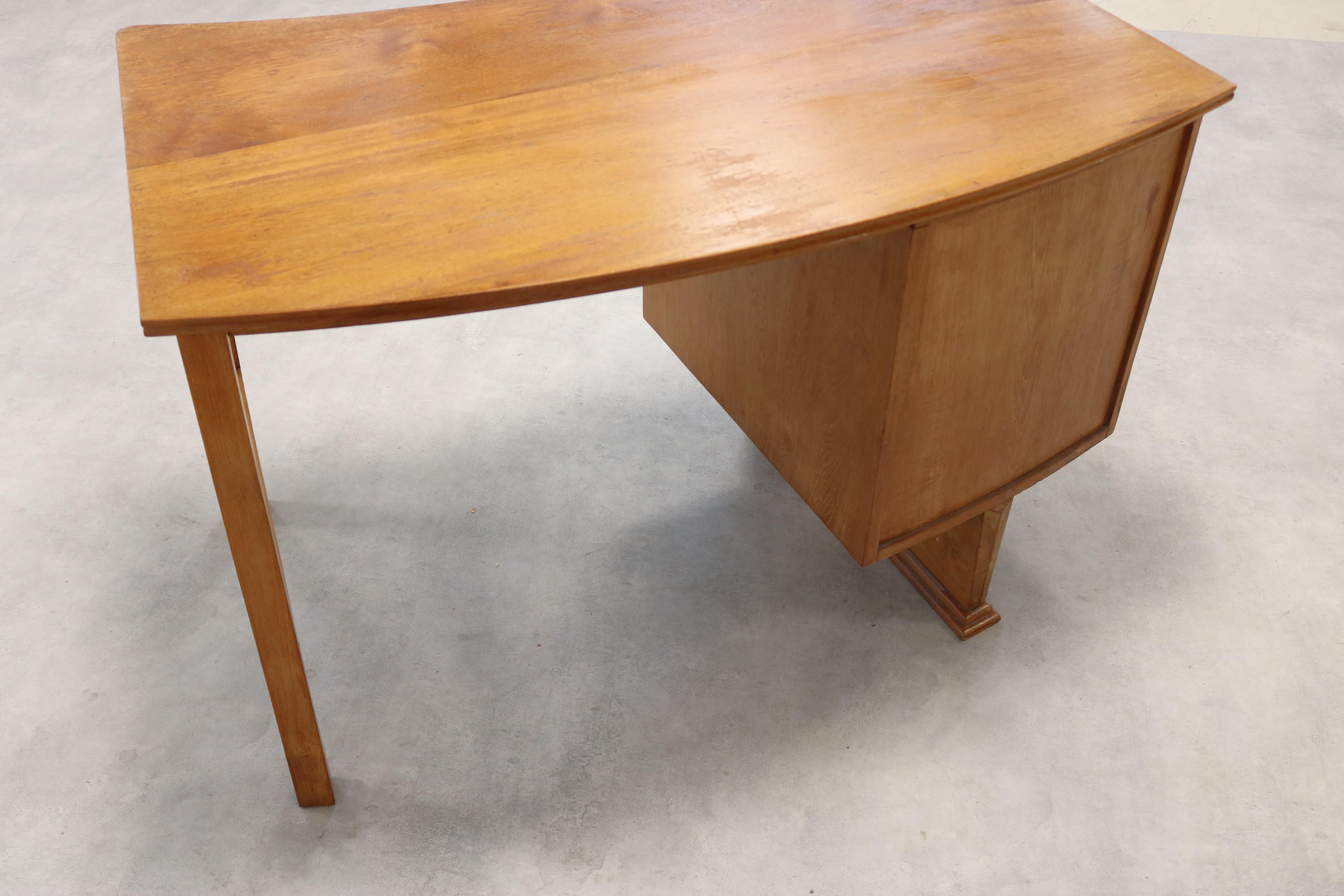 Scrivania vintage  Oak  1950s  Periodo  1950s in vendita 2