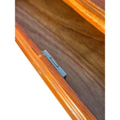 Vintage Desk or Accent Table With Barley Twist Spindle Legs in Henredon Style