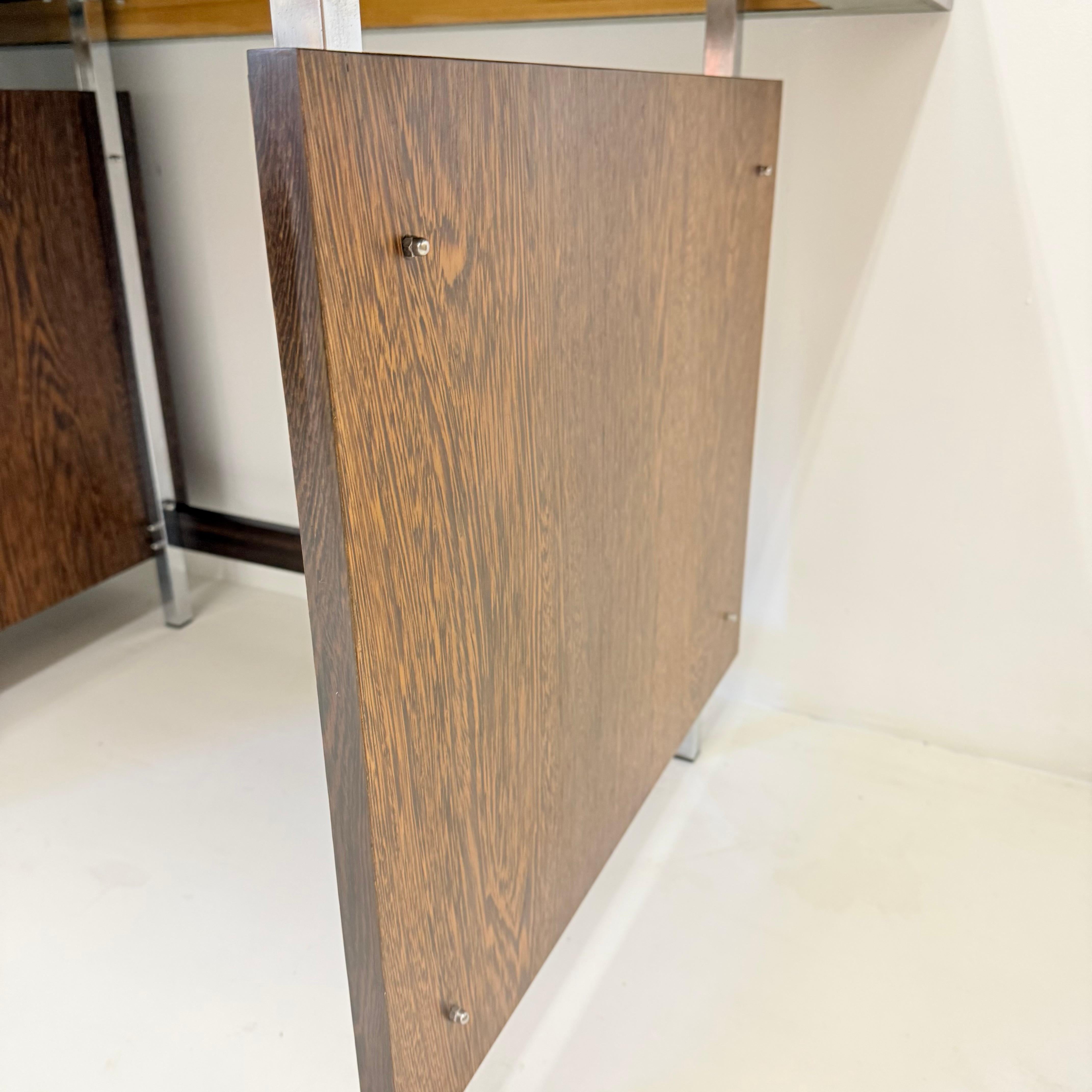 Vintage desk wegné wood with green formica top , 1970s 7