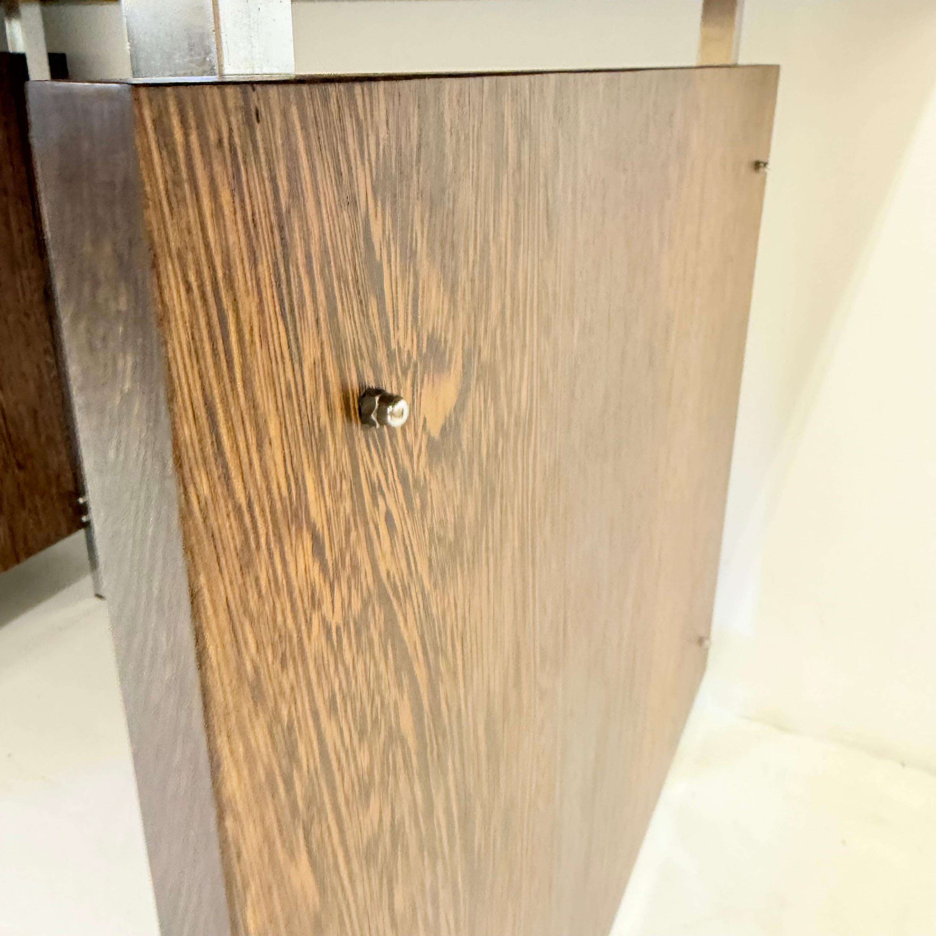 Vintage desk wegné wood with green formica top , 1970s 8