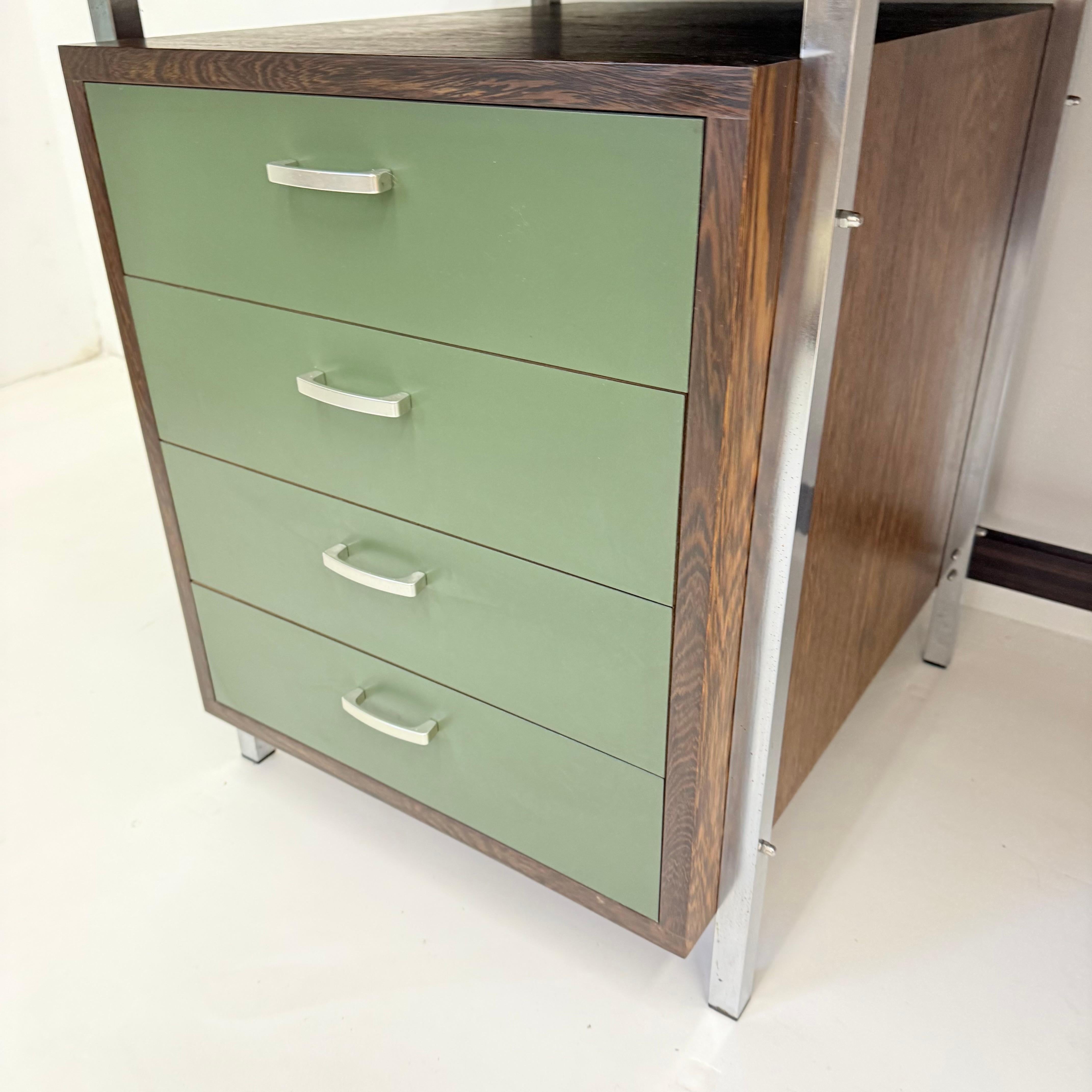 Vintage desk wegné wood with green formica top , 1970s 9