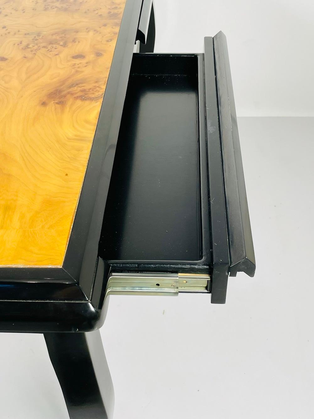 Vintage-Schreibtisch mit Wurzelholzplatte im Stil der Pace Collection, USA 1970er Jahre im Angebot 5
