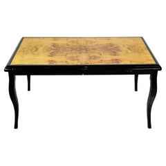 Vintage Desk With Burlwood Top in the style of Pace Collection, USA 1970's