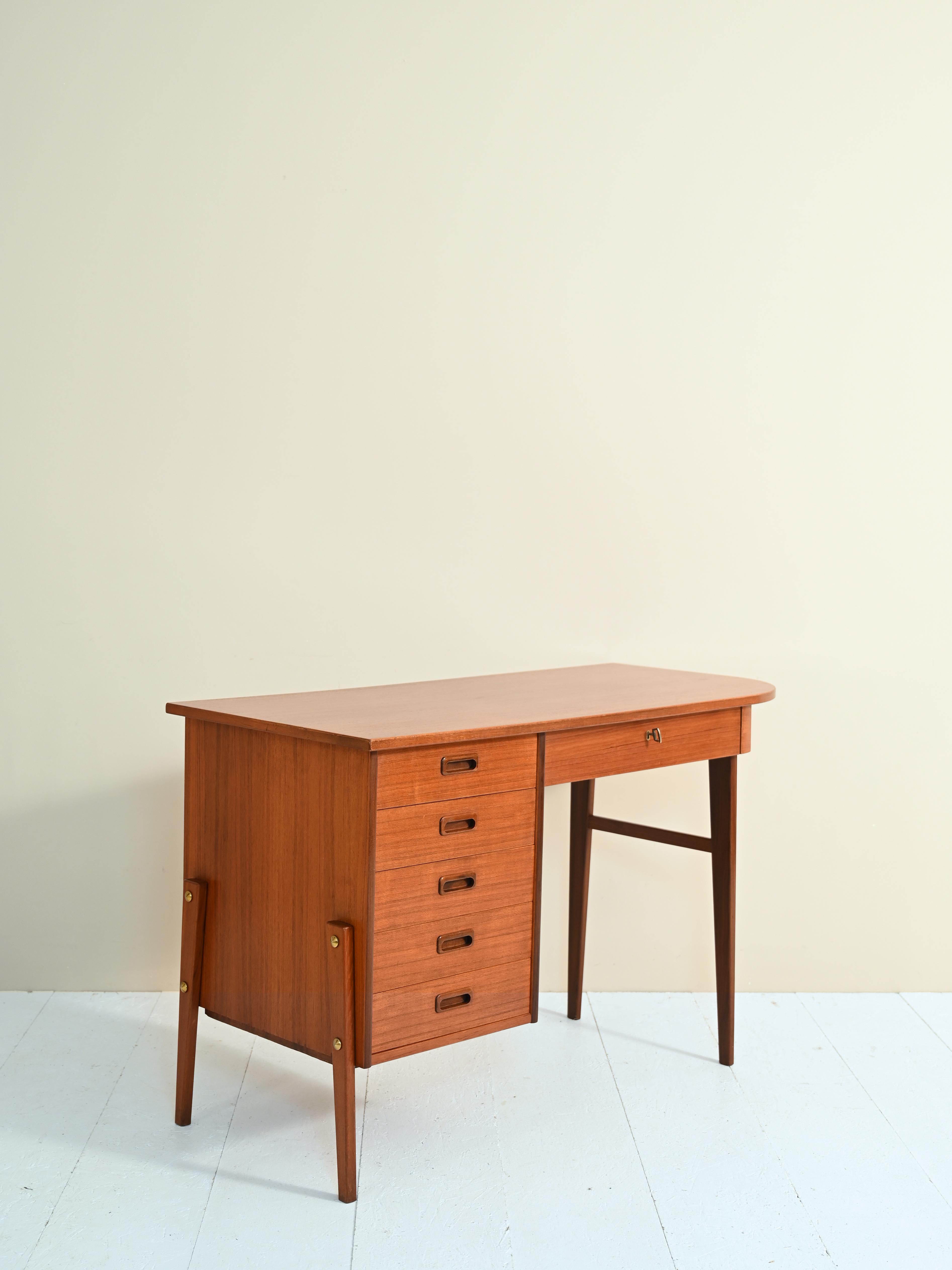 Mid-20th Century Vintage Desk with Drawers