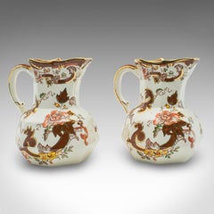 Vintage Dessert Service, English, Ceramic, Serving Set, Cake Plate, Pouring Jugs