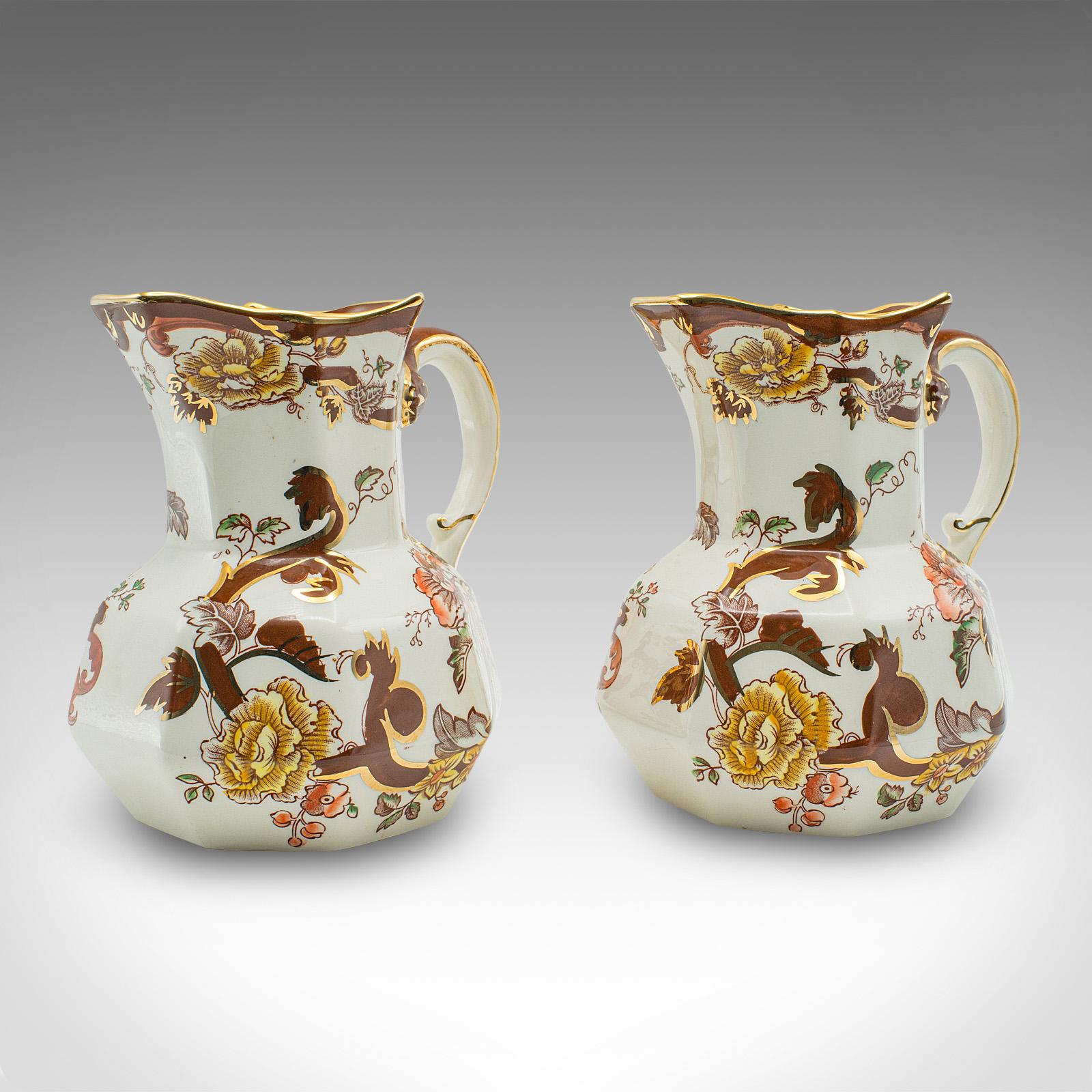 Mid-Century Modern Vintage Dessert Service, English, Ceramic, Serving Set, Cake Plate, Pouring Jugs For Sale