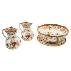 Vintage Dessert Service, English, Ceramic, Serving Set, Cake Plate, Pouring Jugs