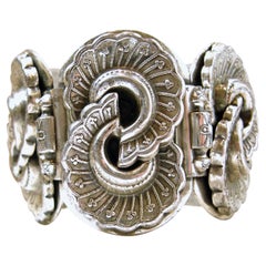 Vintage Detailed Carved Abstract 5-Panel Bracelet