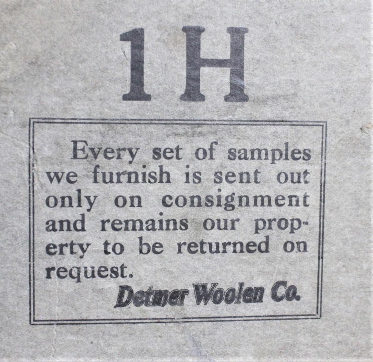 Vintage Detmer Woolens Werbe-Einkaufs- oder Verkaufs-Probe-Kasten im Angebot 5