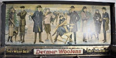 Vintage Detmer Woolens Advertising Store Display or Salesman's Sample Box