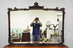 Vintage Detroit Furn Chinese Chippendale Mahogany Triple Dresser & Pagoda Mirror
