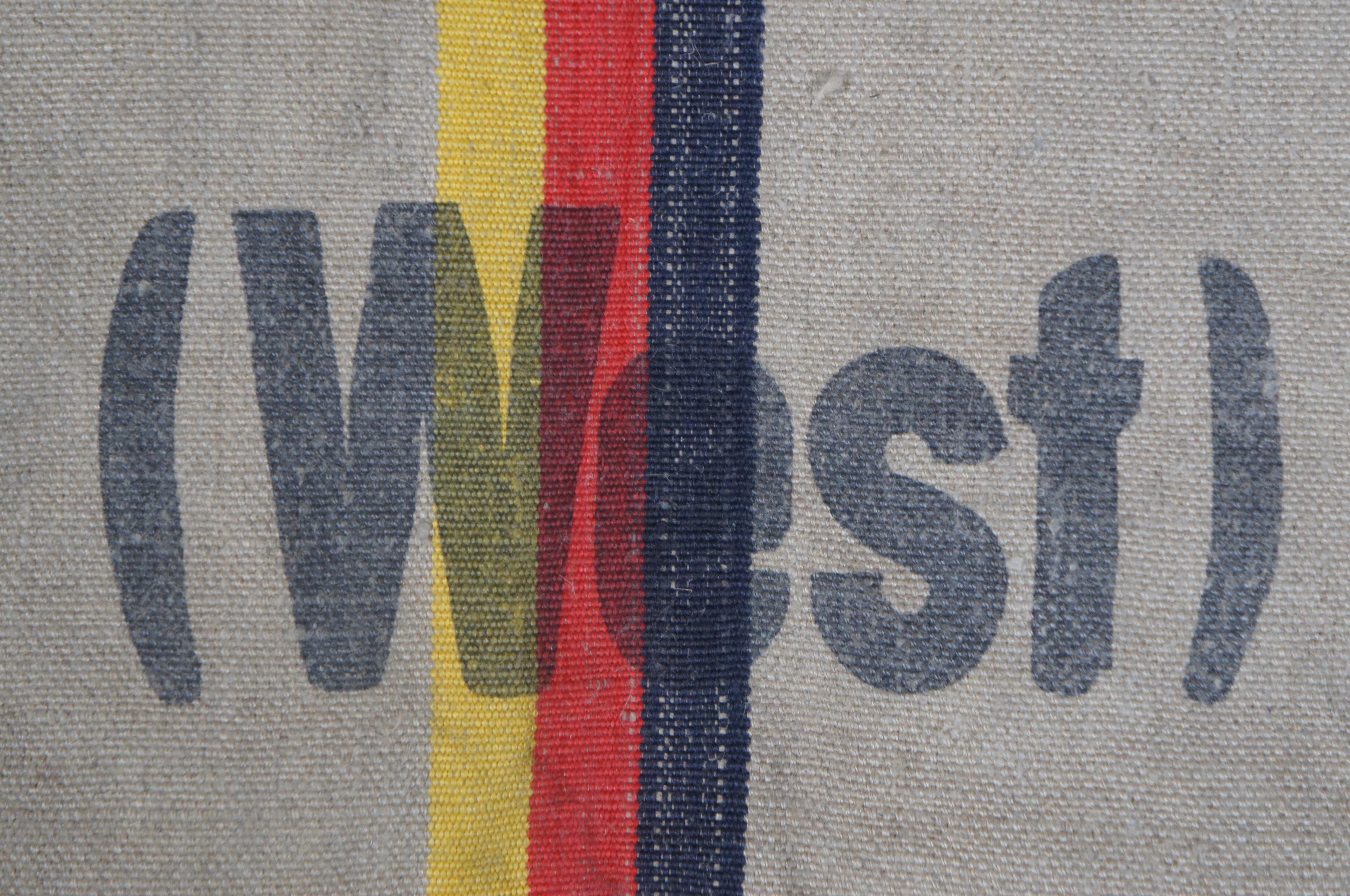 20th Century Vintage Deutsche Bundespost West Germany Post Mail Bag Canvas Sack Postal