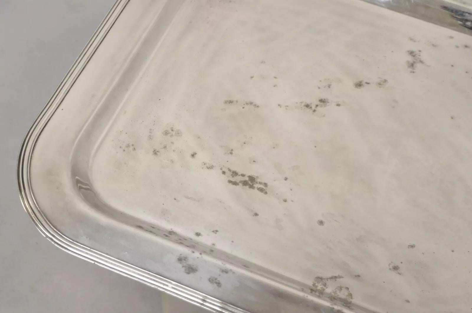 Vintage Devon Argentina Bandeja grande de la Regencia inglesa bañada en plata para servir Desconocido en venta