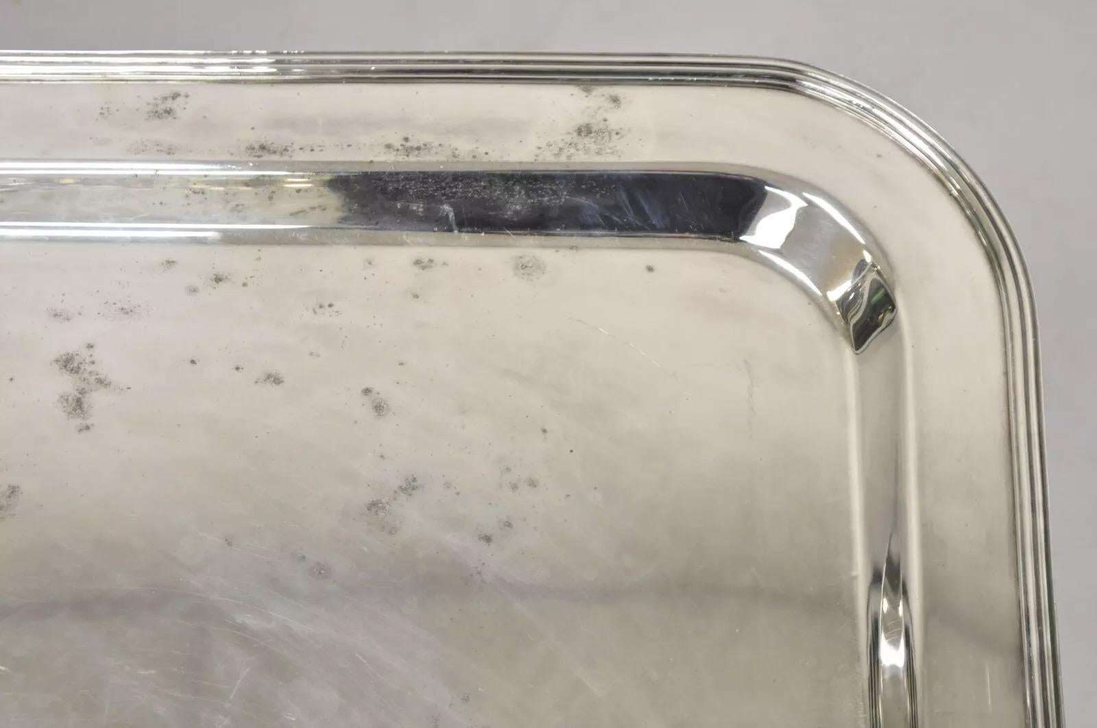 Vintage Devon Argentina Bandeja grande de la Regencia inglesa bañada en plata para servir Chapado en plata en venta