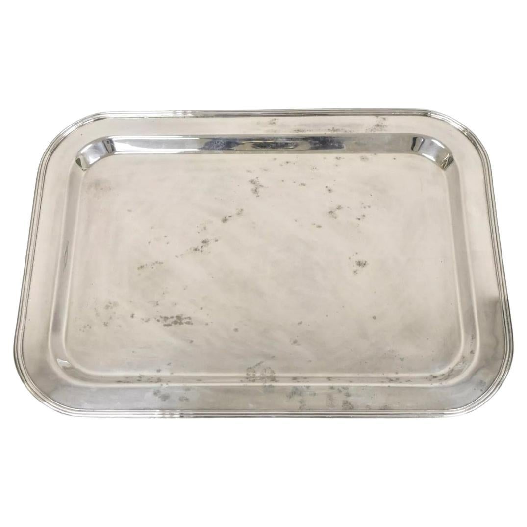Vintage Devon Argentina Bandeja grande de la Regencia inglesa bañada en plata para servir