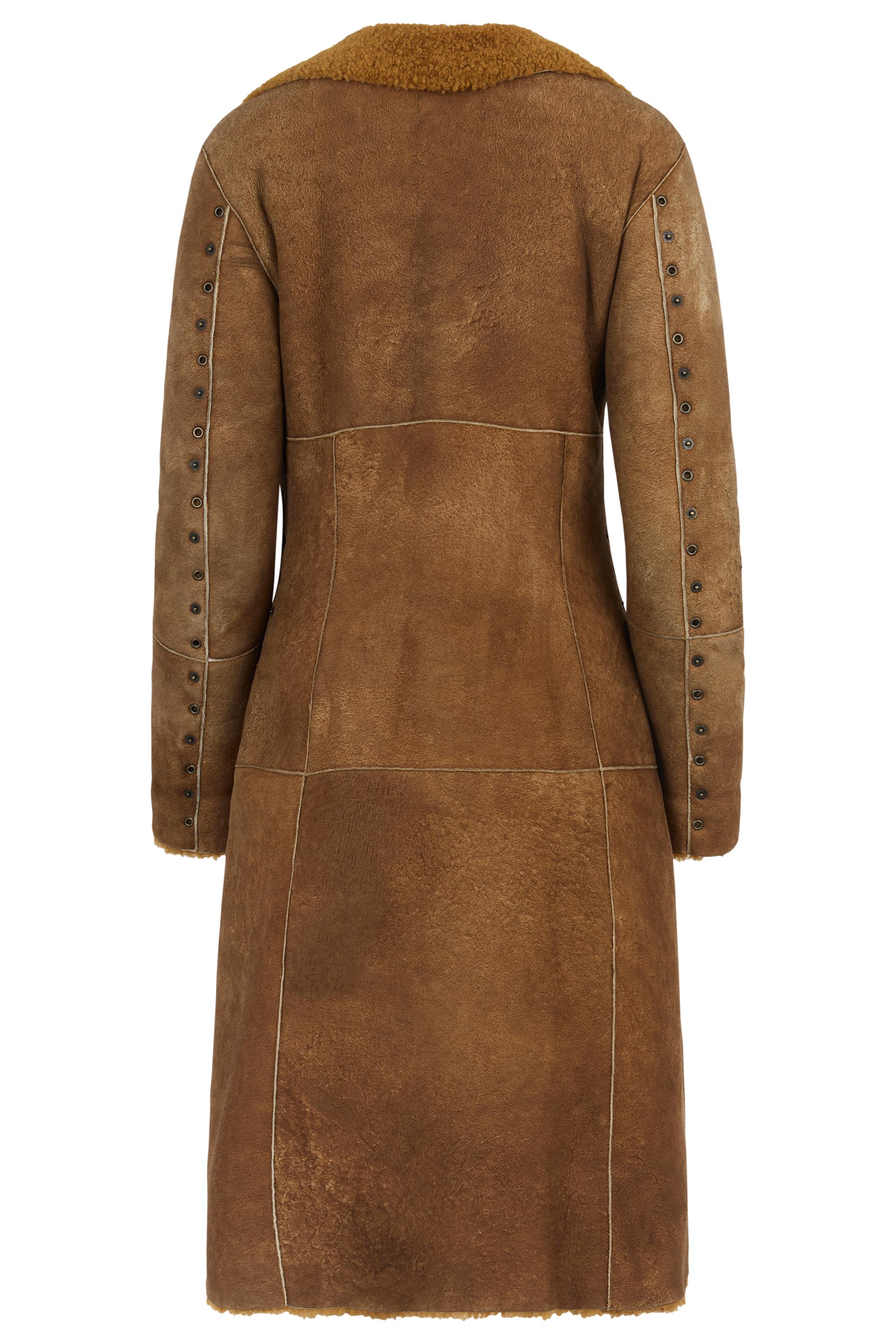 Vintage D&G F/W 2002 Brown Shearling Coat (manteau en peau de mouton) Excellent état - En vente à London, GB