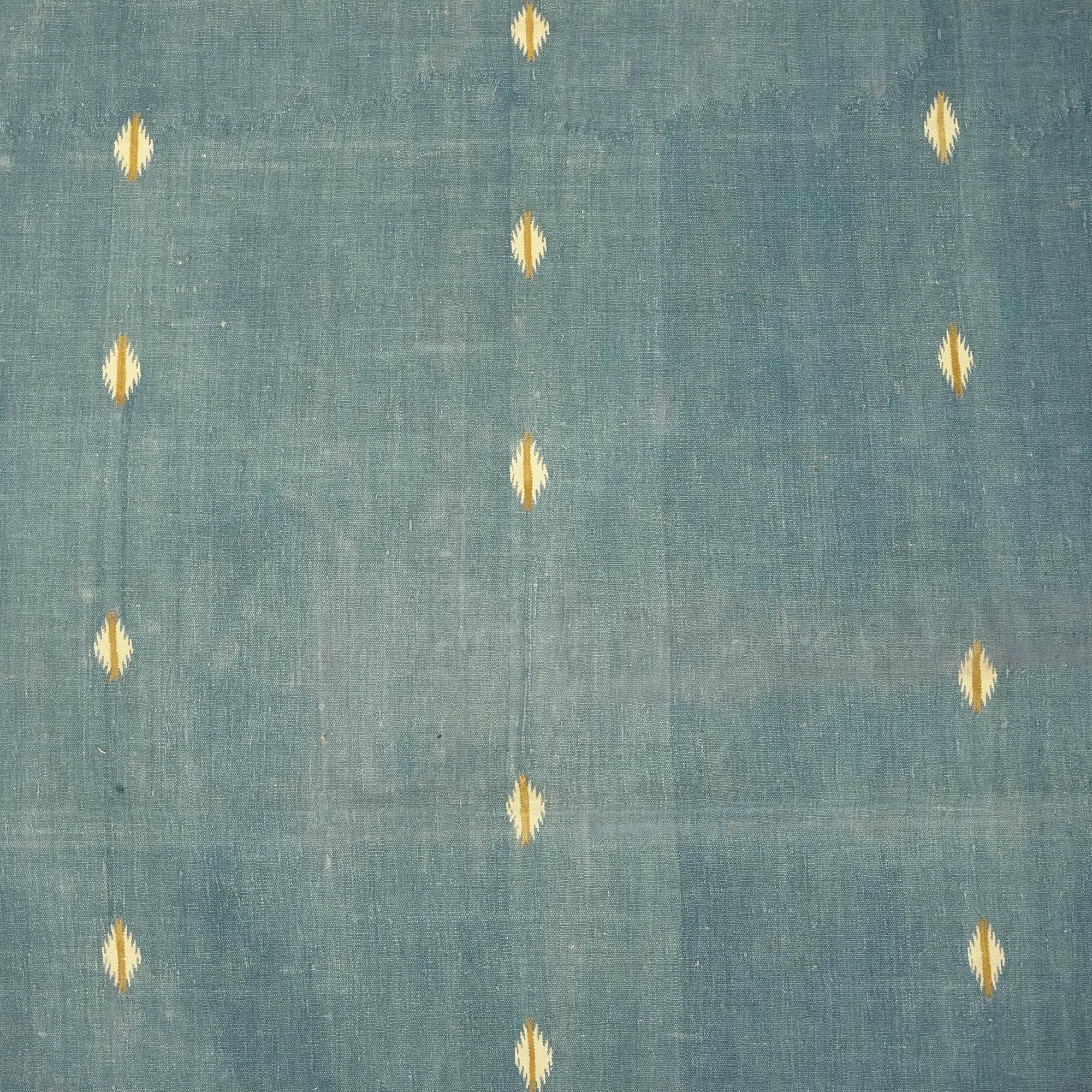 Vintage Dhurrie Geometrischer Teppich in Blau, von Rug & Kilim im Zustand „Gut“ in Long Island City, NY