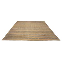 Vintage Dhurrie Geometrischer Teppich in Brown