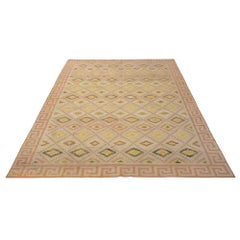 Tapis de couloir Dhurrie géométrique vintage de Rug & Kilim