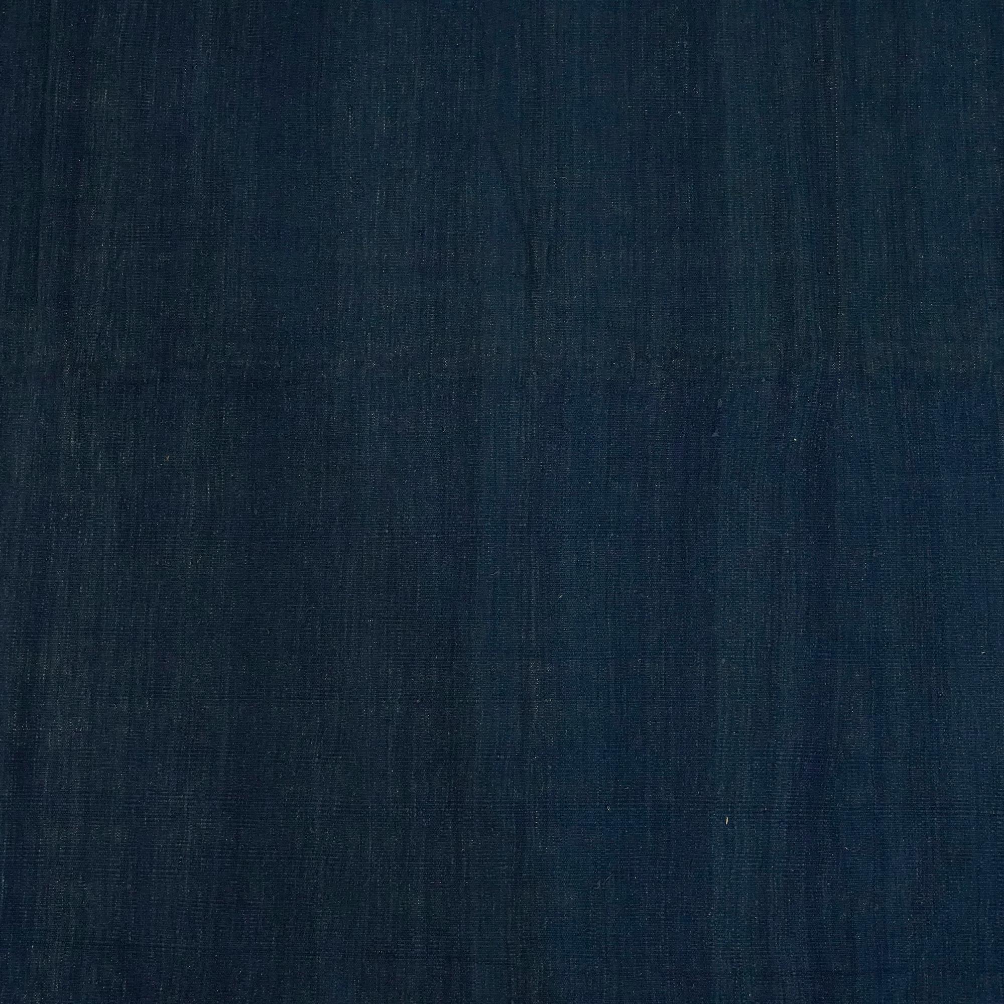 Vintage Dhurrie Vintage-Teppich in Blau mit roter geometrischer Bordüre, von Rug & Kilim, Vintage im Zustand „Gut“ im Angebot in Long Island City, NY