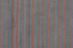 Vintage Dhurrie Rug in Blue with Salmon-Pink Stripes - Rug & Kilim