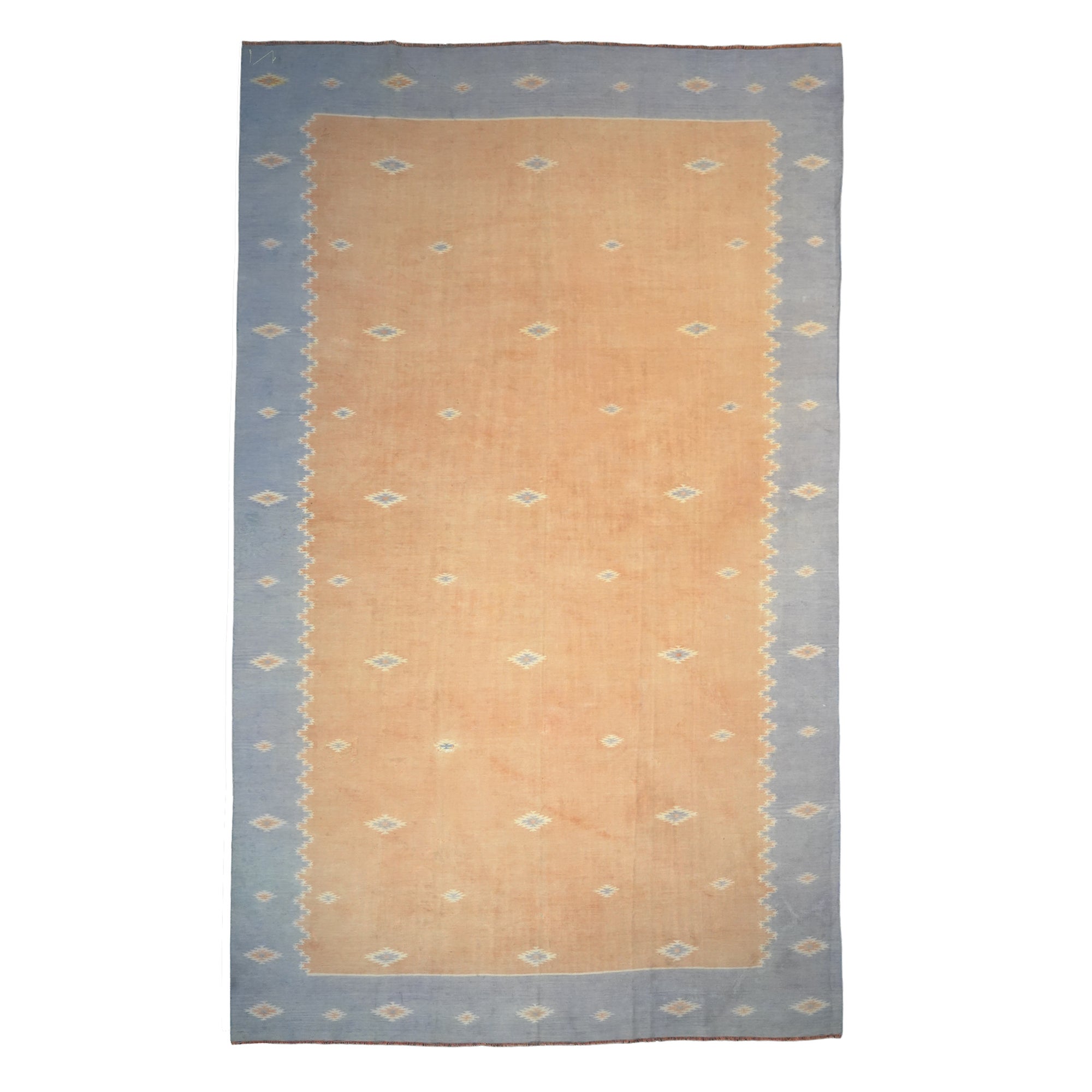 Vintage Dhurrie-Teppich mit geometrischen Mustern, von Rug & Kilim im Angebot