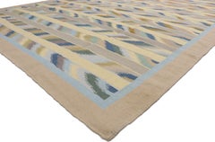 Vintage Dhurrie Rug with Bohemian Southwestern Desert Style