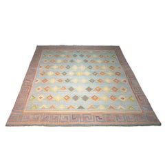 Vintage Dhurrie Rug, with Polychromatic Patterns, from Rug & Kilim