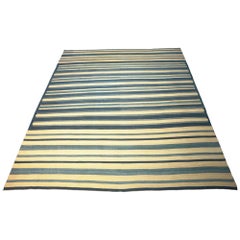 Tappeto Dhurrie vintage con strisce, da Rug & Kilim