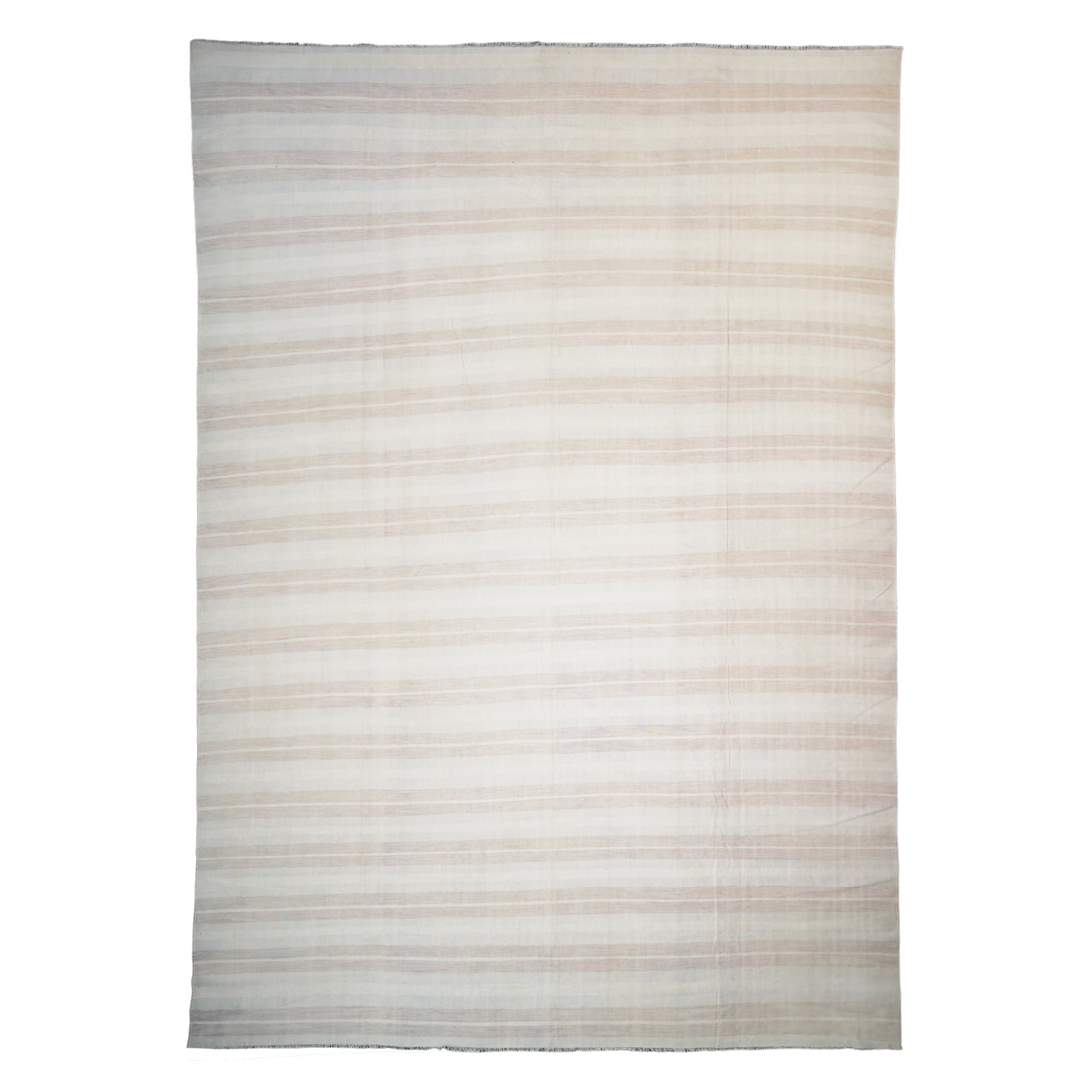 Vintage Dhurrie Rug with Stripes, from Rug & Kilim For Sale