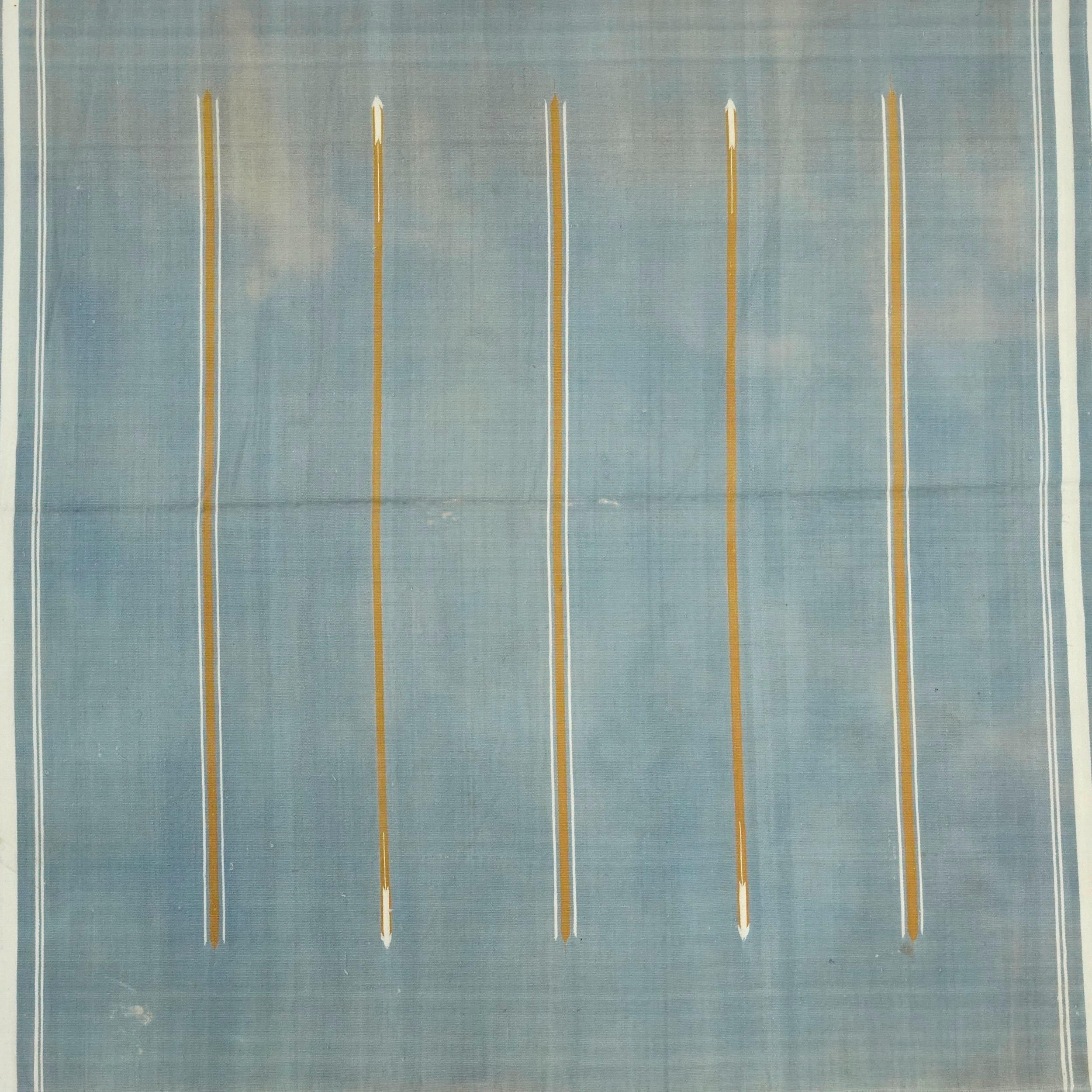 This 4x6 vintage Dhurrie rug is an exciting new curation from Rug & Kilim’s latest acquisition of rare and exemplary mid-century flatweaves of the same style. Handwoven in cotton, it originates from India circa 1950-1960. 

On the Design: 

From Rug